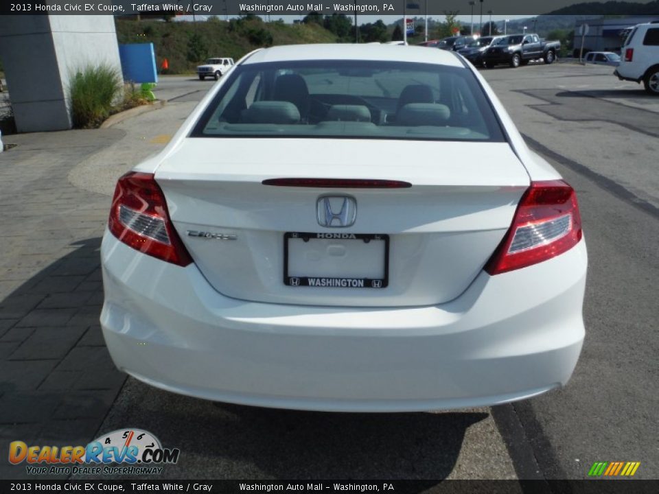 2013 Honda Civic EX Coupe Taffeta White / Gray Photo #7