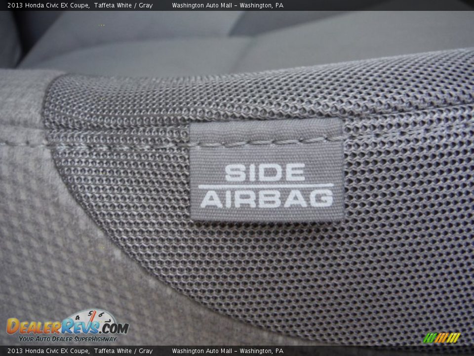 2013 Honda Civic EX Coupe Taffeta White / Gray Photo #12