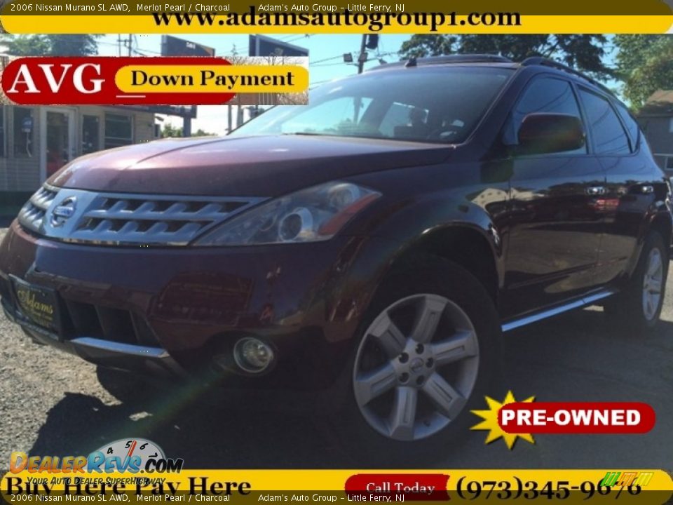 2006 Nissan Murano SL AWD Merlot Pearl / Charcoal Photo #1