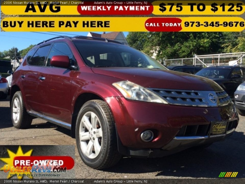 2006 Nissan Murano SL AWD Merlot Pearl / Charcoal Photo #3