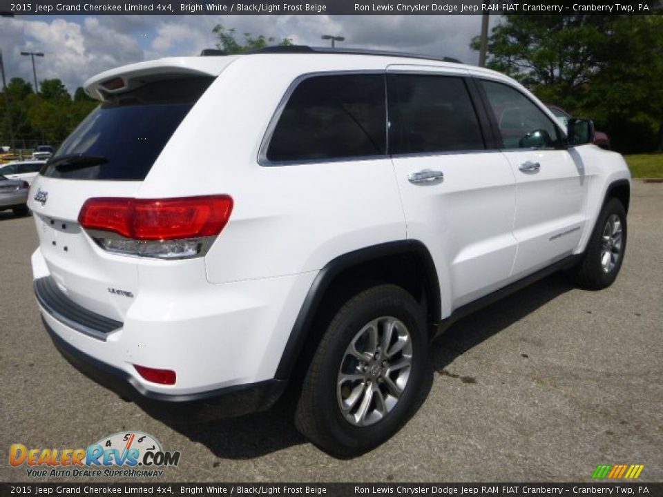 2015 Jeep Grand Cherokee Limited 4x4 Bright White / Black/Light Frost Beige Photo #8