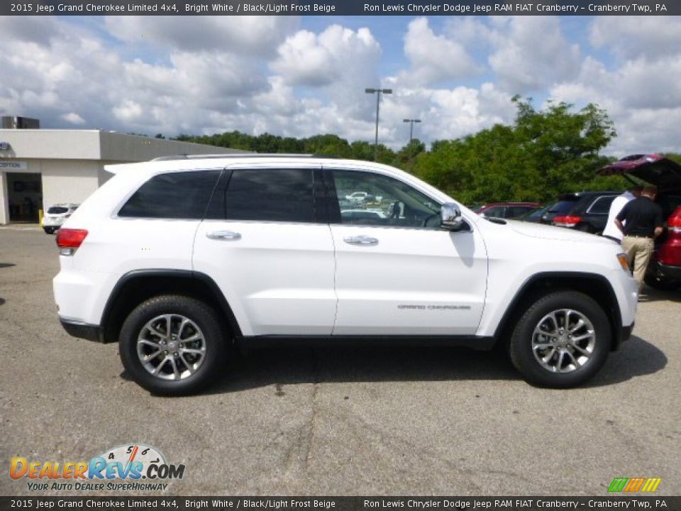 2015 Jeep Grand Cherokee Limited 4x4 Bright White / Black/Light Frost Beige Photo #9