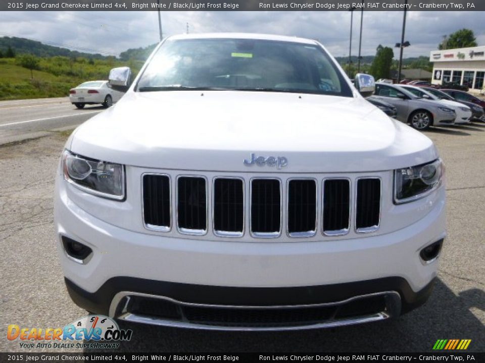 2015 Jeep Grand Cherokee Limited 4x4 Bright White / Black/Light Frost Beige Photo #11