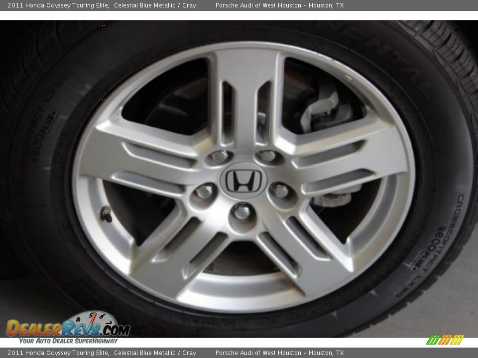 2011 Honda Odyssey Touring Elite Celestial Blue Metallic / Gray Photo #11