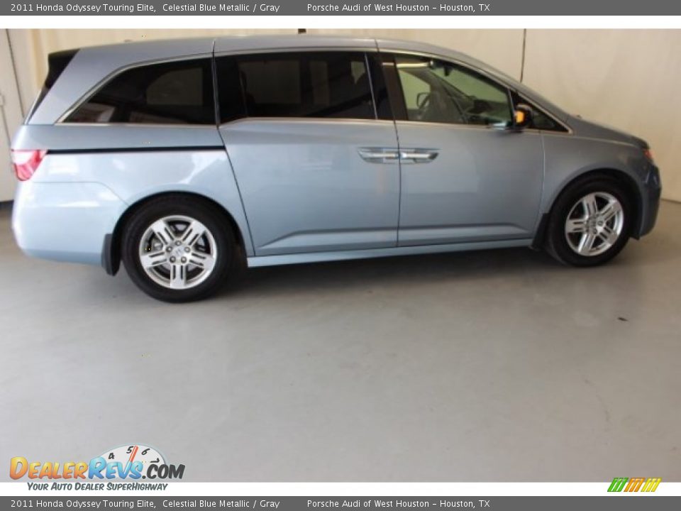 2011 Honda Odyssey Touring Elite Celestial Blue Metallic / Gray Photo #12