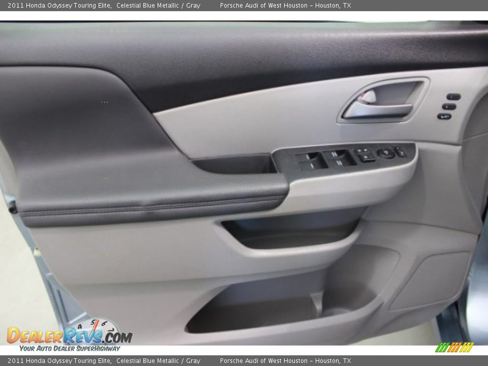 2011 Honda Odyssey Touring Elite Celestial Blue Metallic / Gray Photo #13