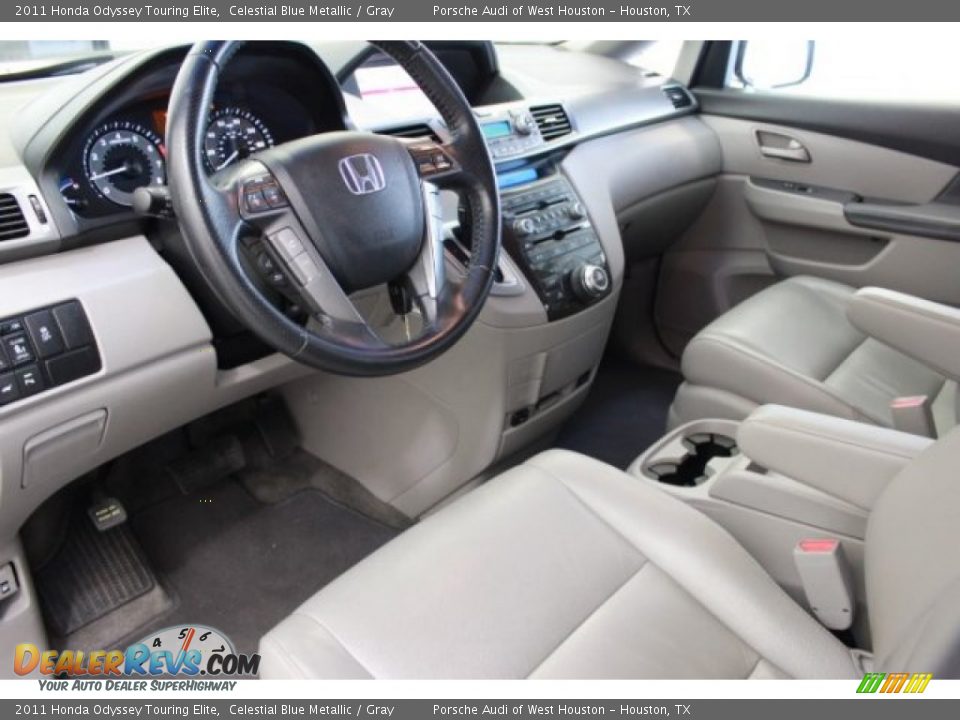 2011 Honda Odyssey Touring Elite Celestial Blue Metallic / Gray Photo #16