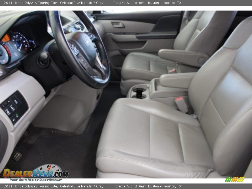 2011 Honda Odyssey Touring Elite Celestial Blue Metallic / Gray Photo #17