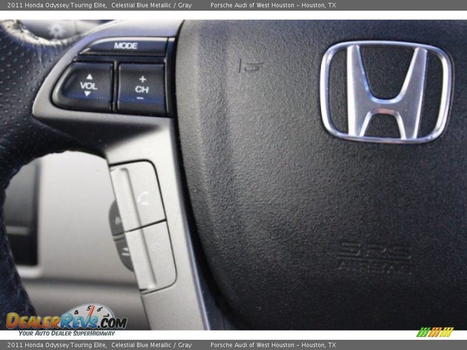 2011 Honda Odyssey Touring Elite Celestial Blue Metallic / Gray Photo #28