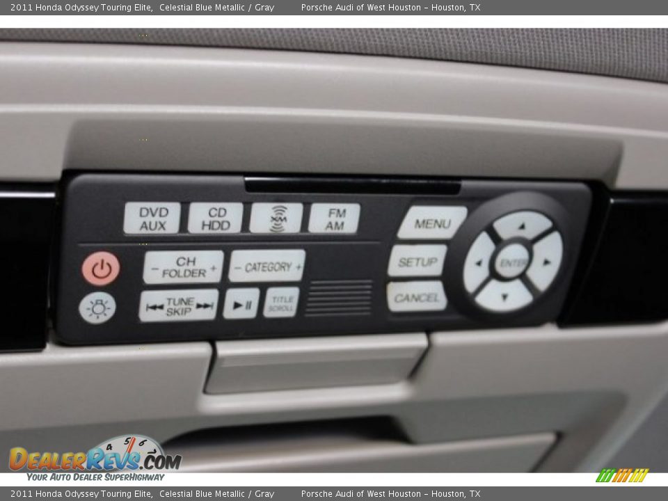 2011 Honda Odyssey Touring Elite Celestial Blue Metallic / Gray Photo #36