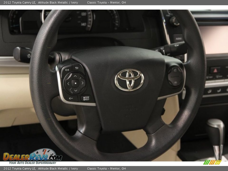 2012 Toyota Camry LE Attitude Black Metallic / Ivory Photo #6