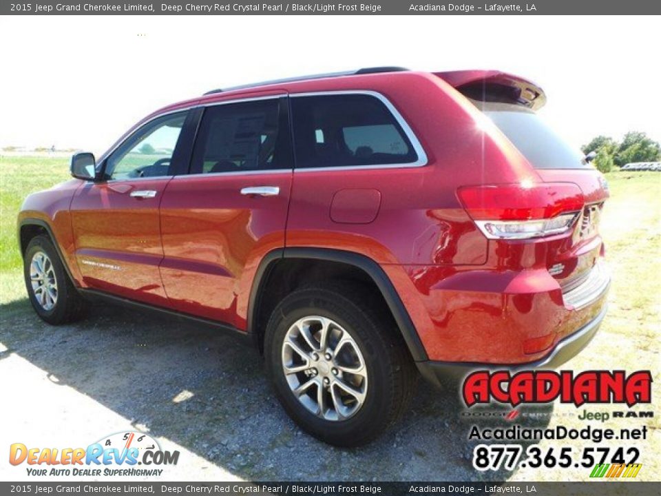 2015 Jeep Grand Cherokee Limited Deep Cherry Red Crystal Pearl / Black/Light Frost Beige Photo #2