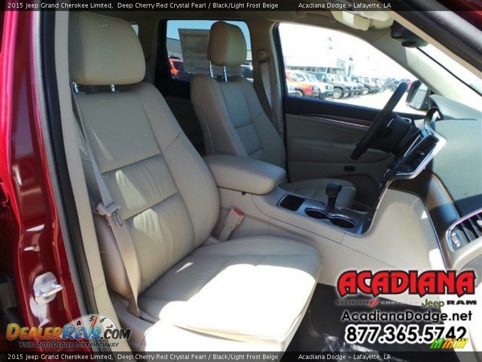 2015 Jeep Grand Cherokee Limited Deep Cherry Red Crystal Pearl / Black/Light Frost Beige Photo #10
