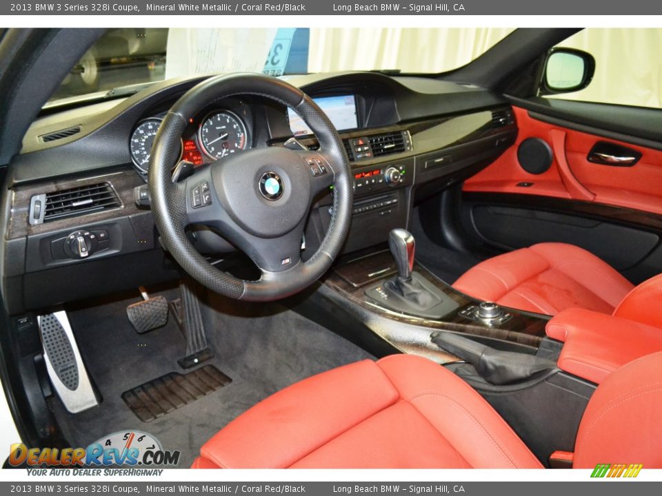 Coral Red/Black Interior - 2013 BMW 3 Series 328i Coupe Photo #12