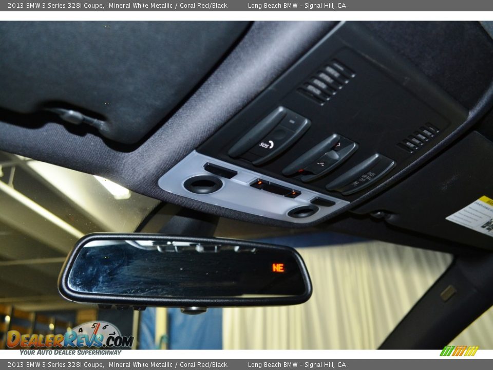 2013 BMW 3 Series 328i Coupe Mineral White Metallic / Coral Red/Black Photo #25