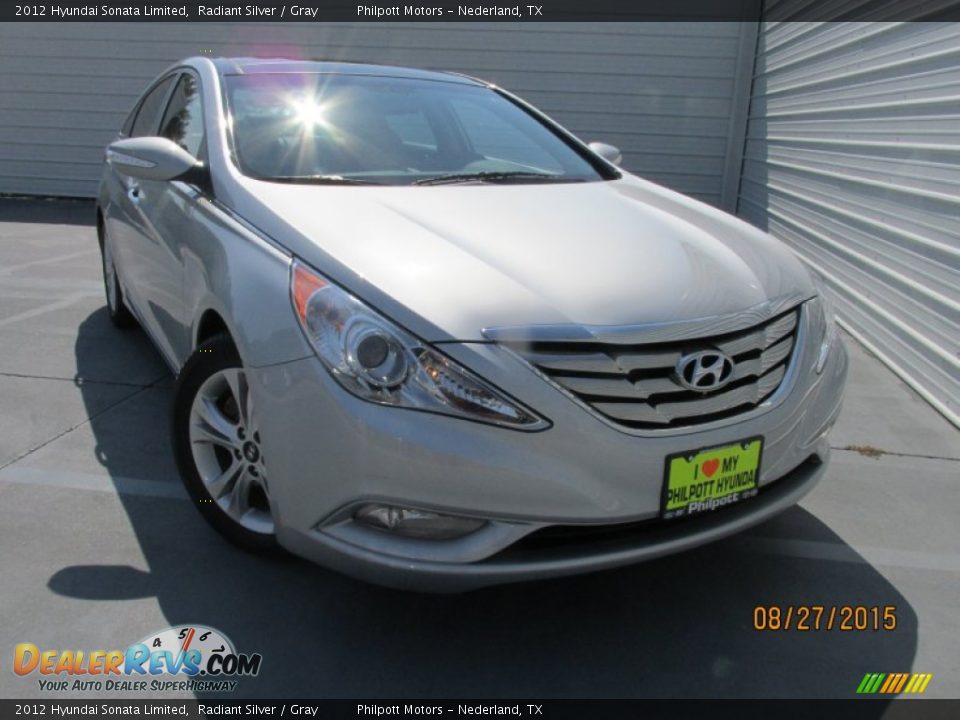 2012 Hyundai Sonata Limited Radiant Silver / Gray Photo #2