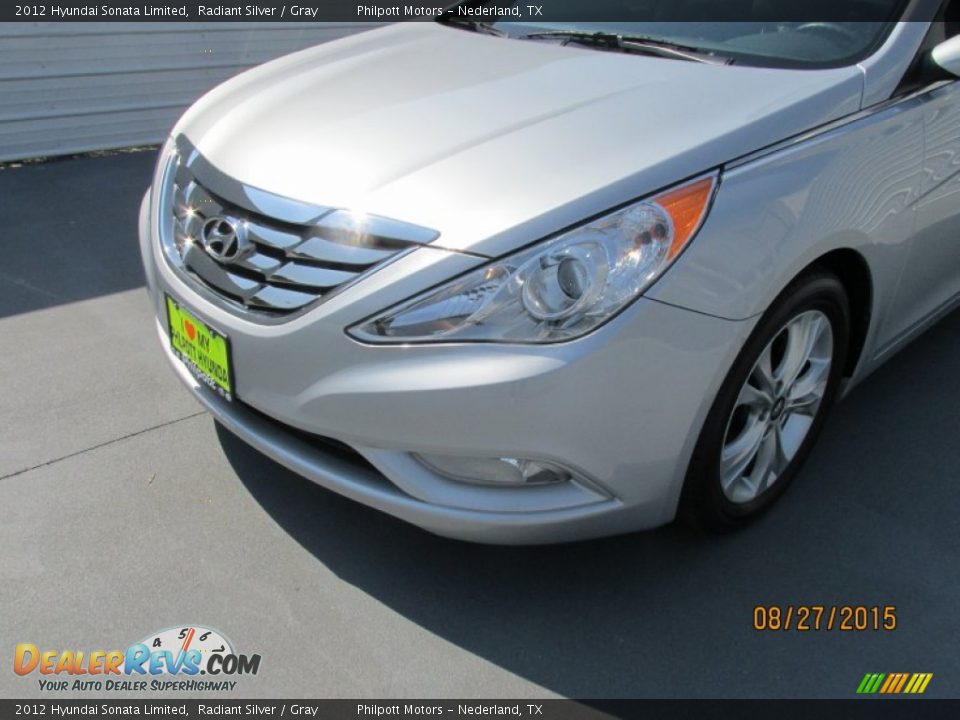 2012 Hyundai Sonata Limited Radiant Silver / Gray Photo #7