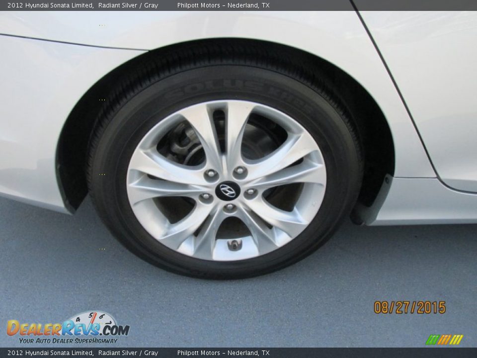 2012 Hyundai Sonata Limited Radiant Silver / Gray Photo #16