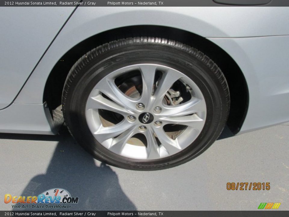 2012 Hyundai Sonata Limited Radiant Silver / Gray Photo #19
