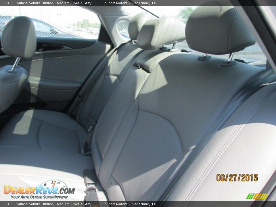 2012 Hyundai Sonata Limited Radiant Silver / Gray Photo #29