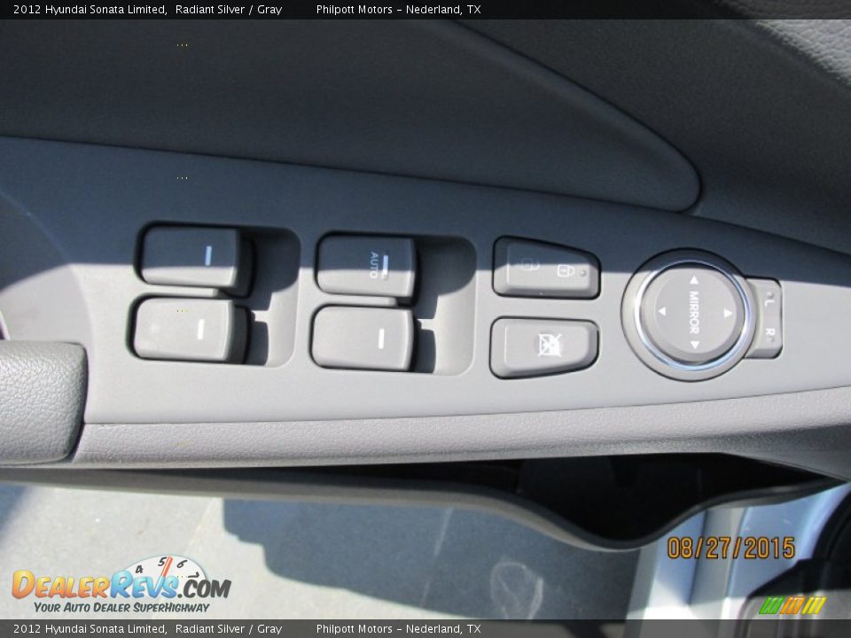 2012 Hyundai Sonata Limited Radiant Silver / Gray Photo #31