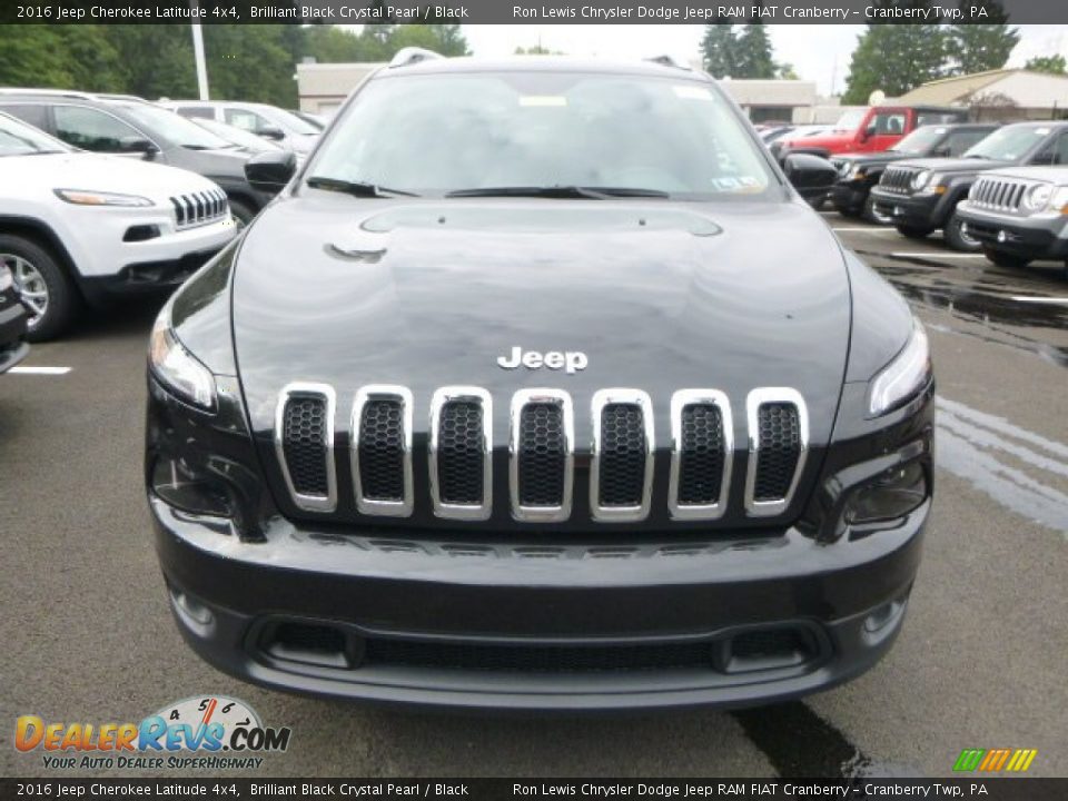 2016 Jeep Cherokee Latitude 4x4 Brilliant Black Crystal Pearl / Black Photo #12