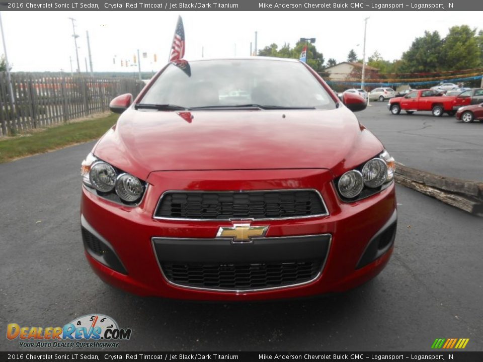 2016 Chevrolet Sonic LT Sedan Crystal Red Tintcoat / Jet Black/Dark Titanium Photo #3