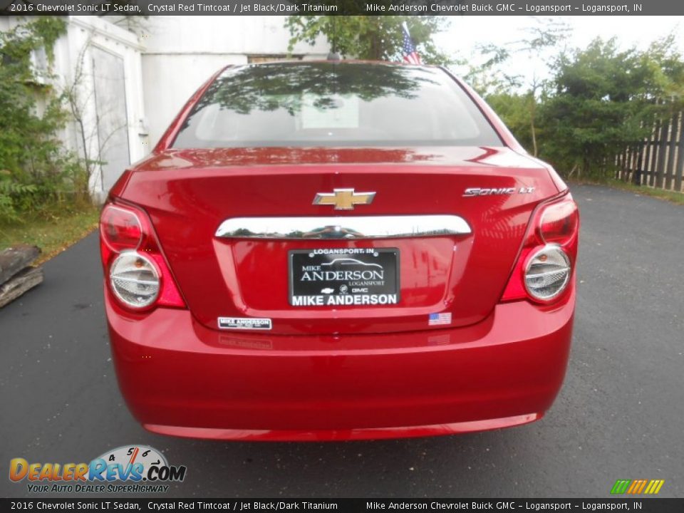 2016 Chevrolet Sonic LT Sedan Crystal Red Tintcoat / Jet Black/Dark Titanium Photo #6