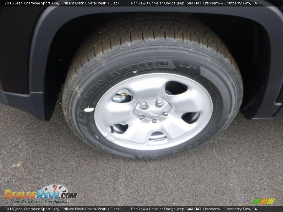 2016 Jeep Cherokee Sport 4x4 Brilliant Black Crystal Pearl / Black Photo #2