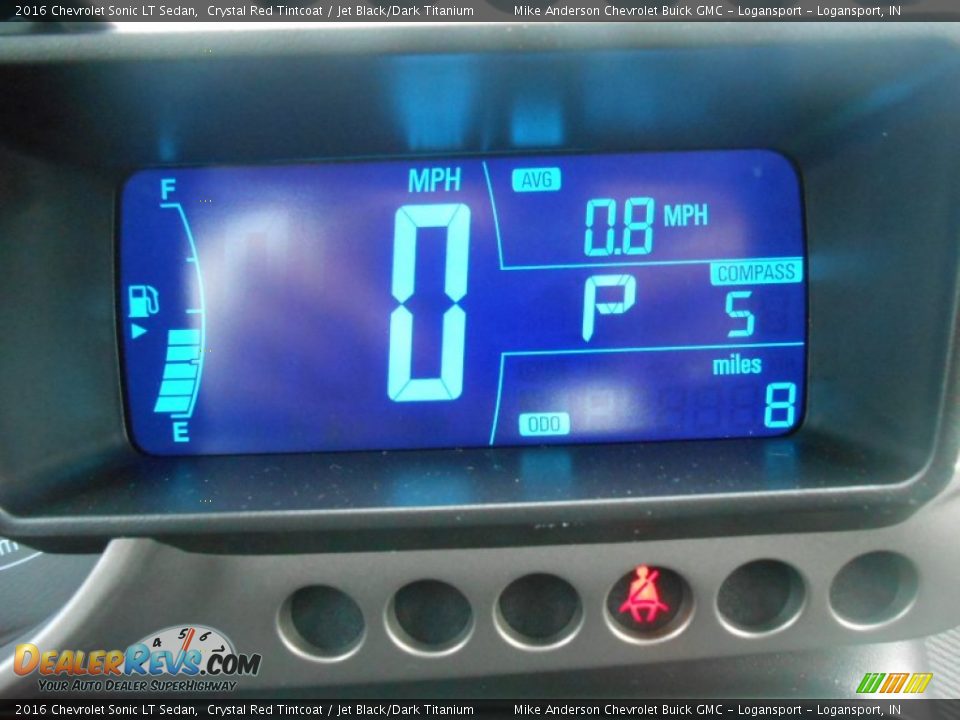 2016 Chevrolet Sonic LT Sedan Crystal Red Tintcoat / Jet Black/Dark Titanium Photo #15