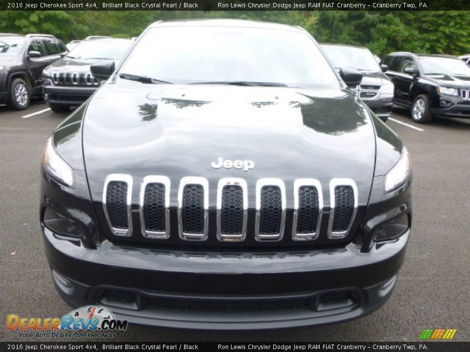 2016 Jeep Cherokee Sport 4x4 Brilliant Black Crystal Pearl / Black Photo #12