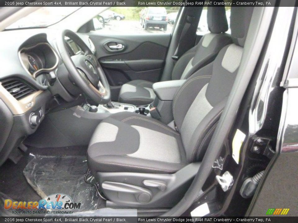 2016 Jeep Cherokee Sport 4x4 Brilliant Black Crystal Pearl / Black Photo #13