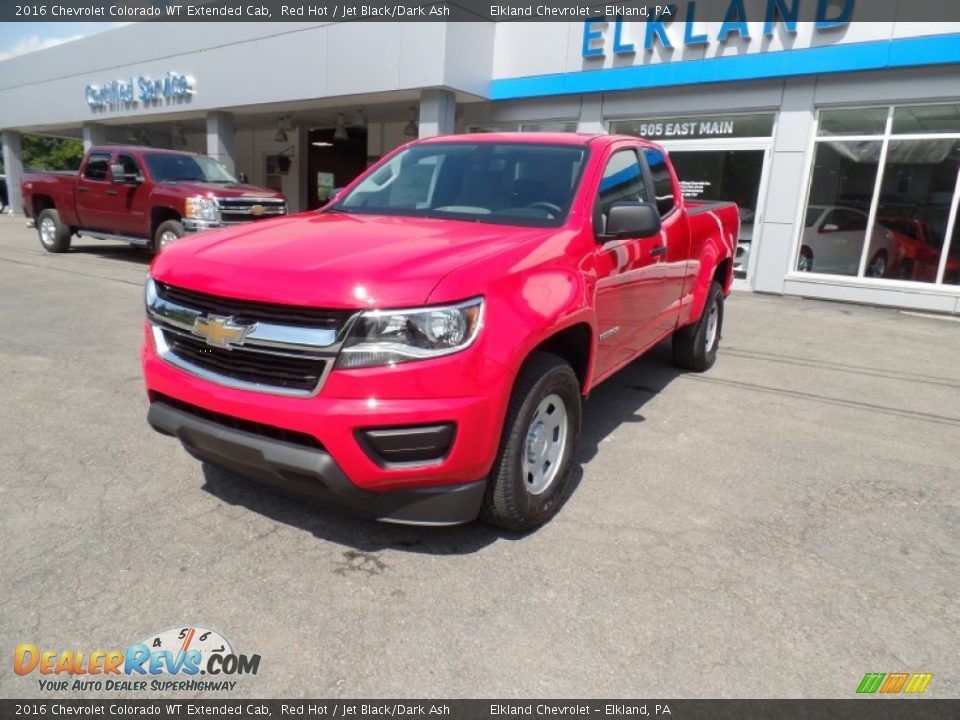 2016 Chevrolet Colorado WT Extended Cab Red Hot / Jet Black/Dark Ash Photo #1
