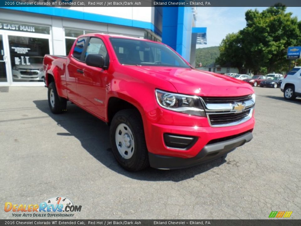2016 Chevrolet Colorado WT Extended Cab Red Hot / Jet Black/Dark Ash Photo #3