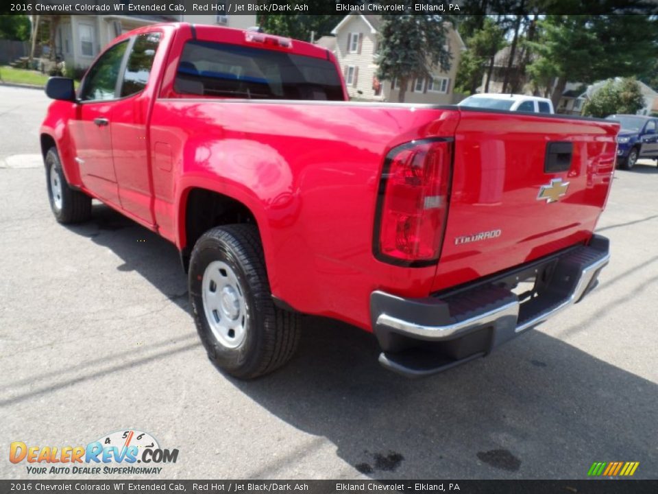 2016 Chevrolet Colorado WT Extended Cab Red Hot / Jet Black/Dark Ash Photo #7