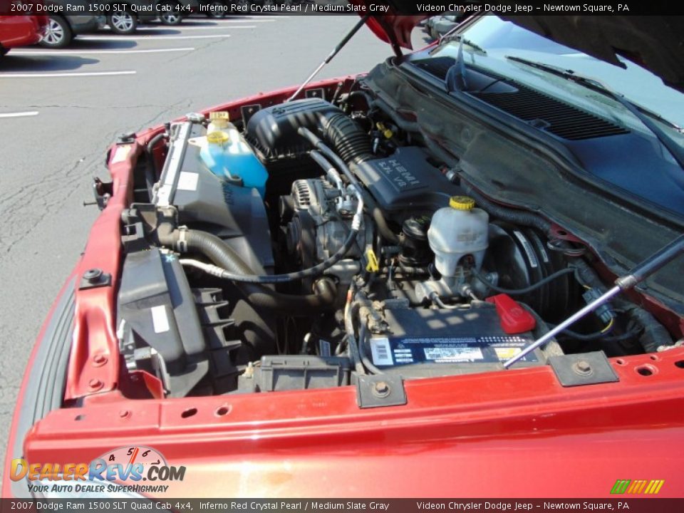 2007 Dodge Ram 1500 SLT Quad Cab 4x4 Inferno Red Crystal Pearl / Medium Slate Gray Photo #12