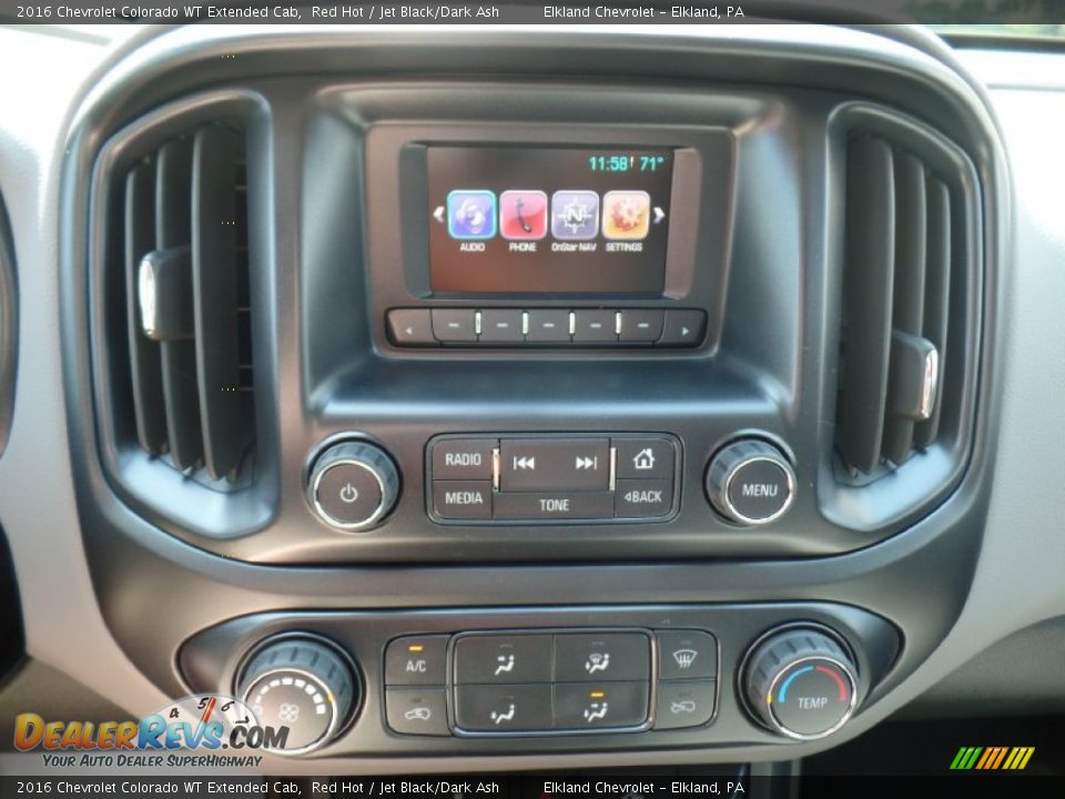 Controls of 2016 Chevrolet Colorado WT Extended Cab Photo #23