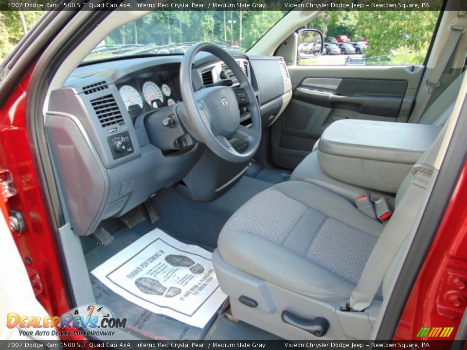 2007 Dodge Ram 1500 SLT Quad Cab 4x4 Inferno Red Crystal Pearl / Medium Slate Gray Photo #17