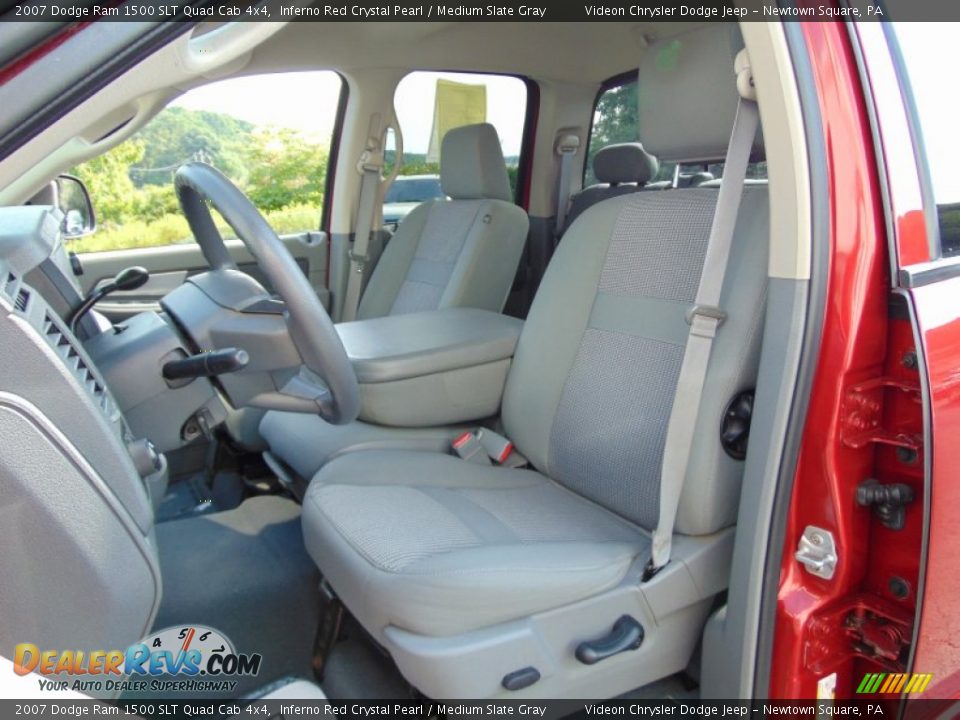 2007 Dodge Ram 1500 SLT Quad Cab 4x4 Inferno Red Crystal Pearl / Medium Slate Gray Photo #18