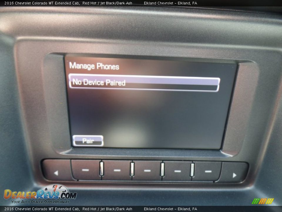 2016 Chevrolet Colorado WT Extended Cab Red Hot / Jet Black/Dark Ash Photo #27