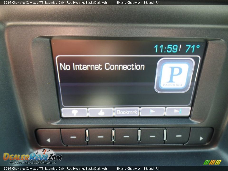 2016 Chevrolet Colorado WT Extended Cab Red Hot / Jet Black/Dark Ash Photo #28