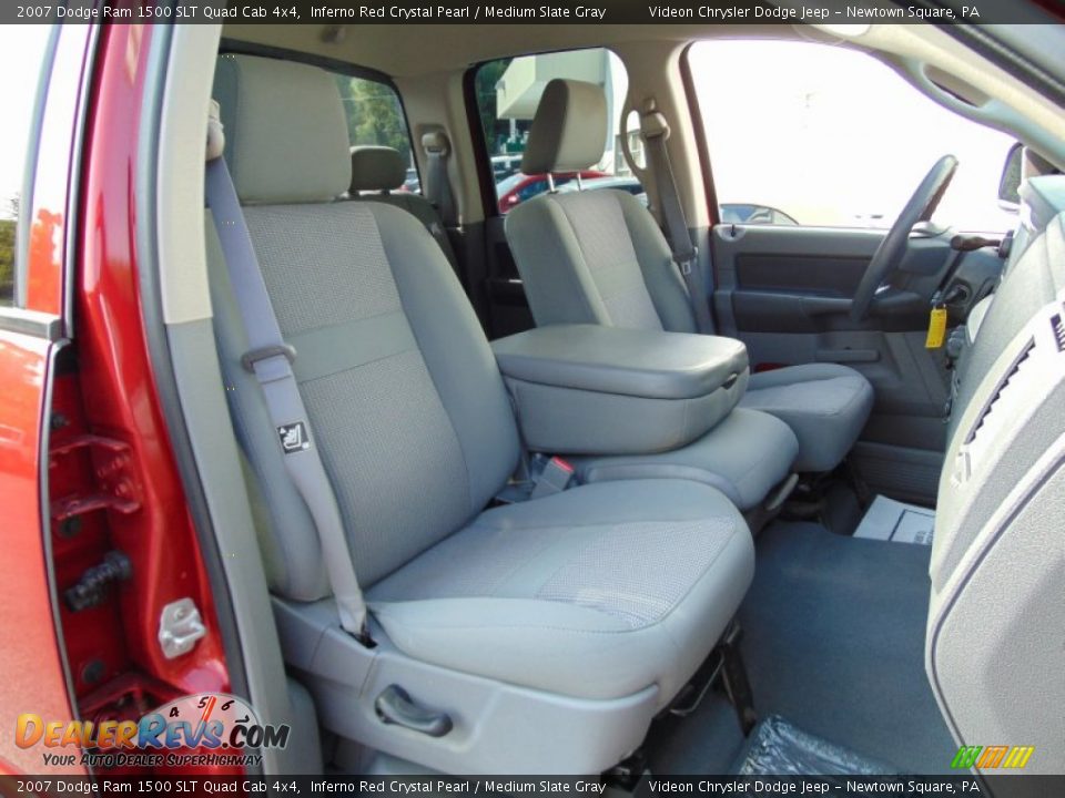2007 Dodge Ram 1500 SLT Quad Cab 4x4 Inferno Red Crystal Pearl / Medium Slate Gray Photo #22