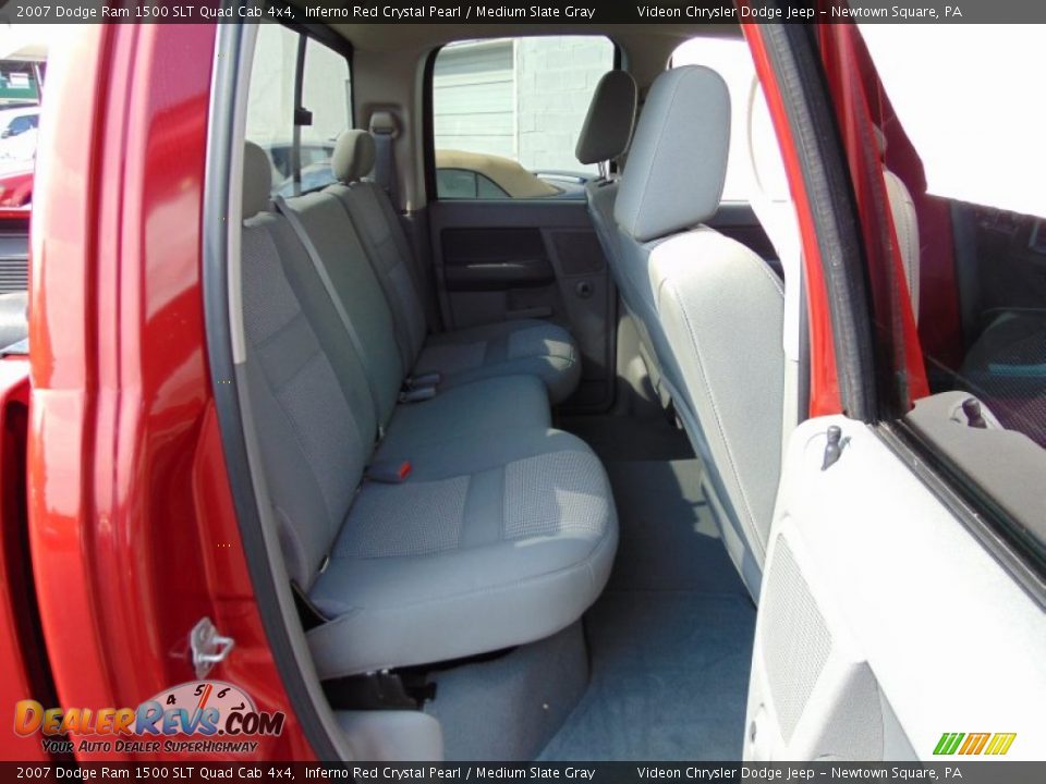 2007 Dodge Ram 1500 SLT Quad Cab 4x4 Inferno Red Crystal Pearl / Medium Slate Gray Photo #24
