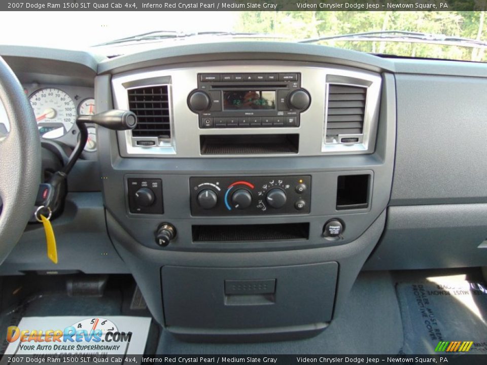 2007 Dodge Ram 1500 SLT Quad Cab 4x4 Inferno Red Crystal Pearl / Medium Slate Gray Photo #25