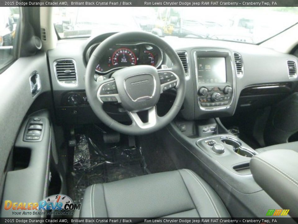 Black Interior - 2015 Dodge Durango Citadel AWD Photo #4
