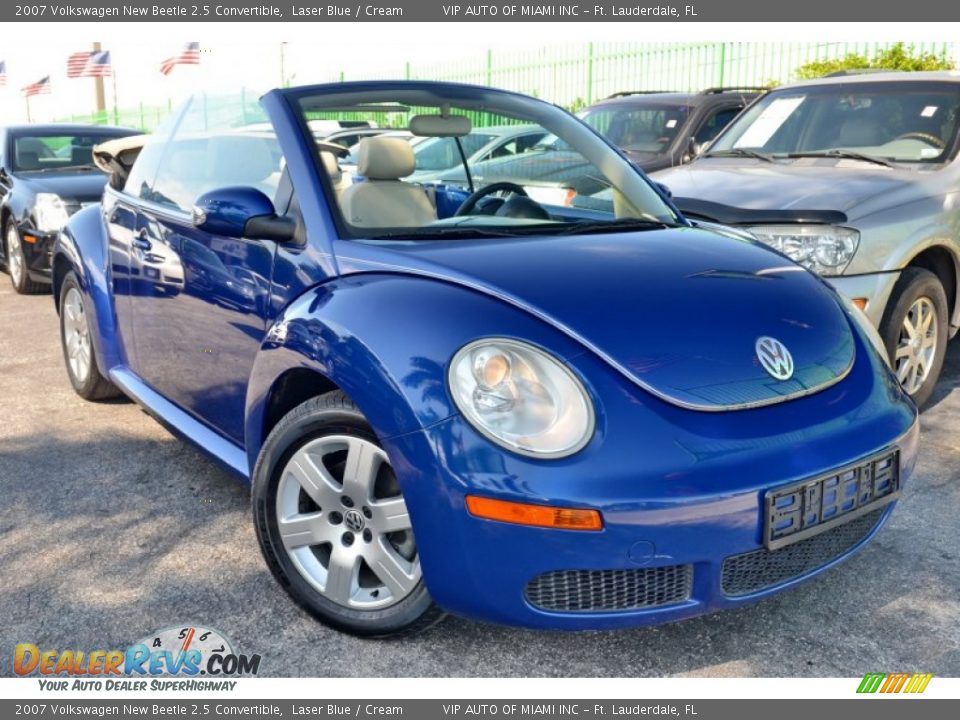 2007 Volkswagen New Beetle 2.5 Convertible Laser Blue / Cream Photo #1
