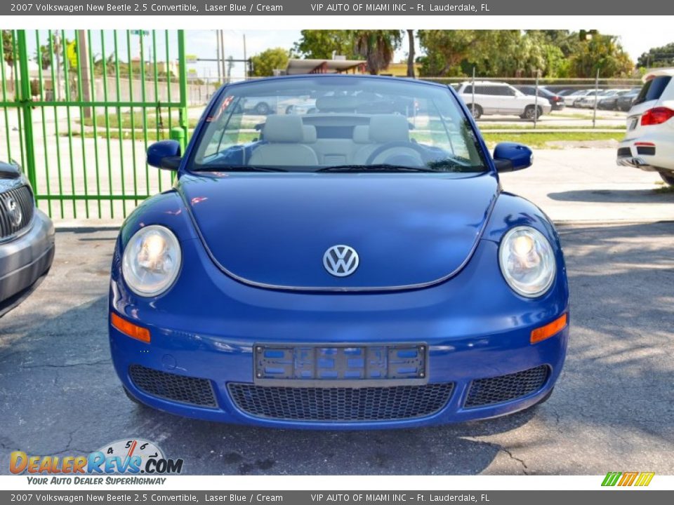 2007 Volkswagen New Beetle 2.5 Convertible Laser Blue / Cream Photo #2