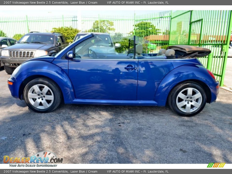 2007 Volkswagen New Beetle 2.5 Convertible Laser Blue / Cream Photo #5
