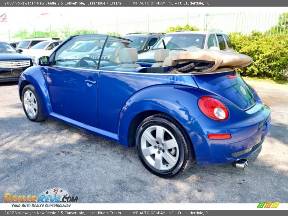 2007 Volkswagen New Beetle 2.5 Convertible Laser Blue / Cream Photo #6
