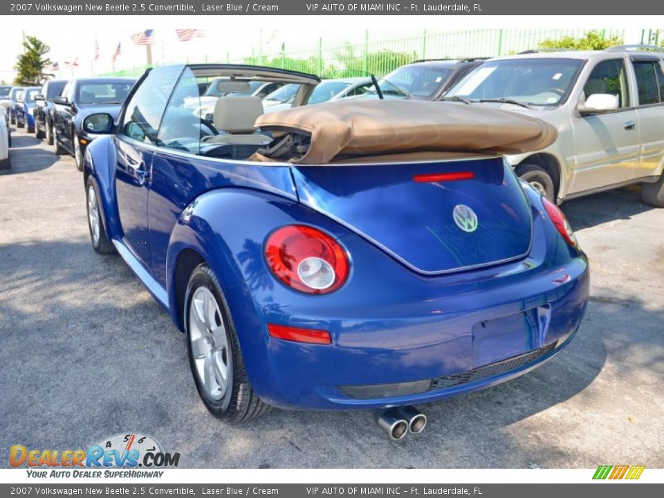 2007 Volkswagen New Beetle 2.5 Convertible Laser Blue / Cream Photo #7